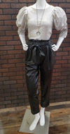 boxy San luci leatherette pants