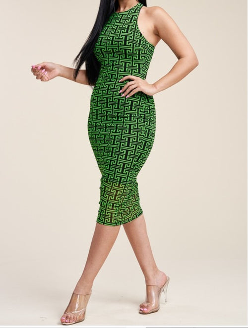 Green Mesh Wild Thoughts Dress